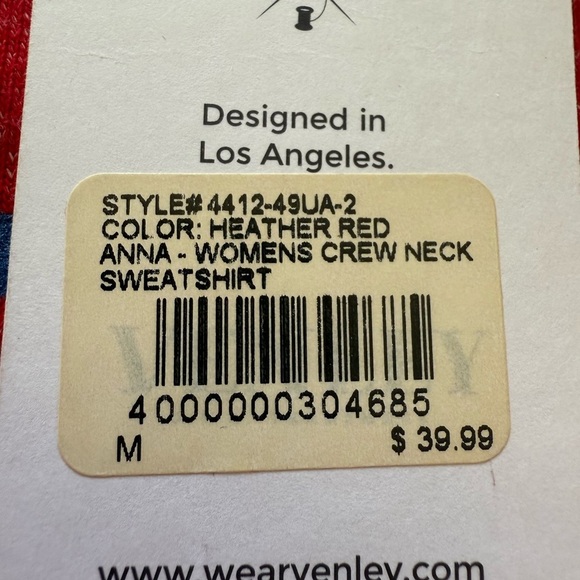 NWT Heather Red Anna Crewneck Arizona Wildcats Sweatshirt in Size Medium - Picture 9 of 9